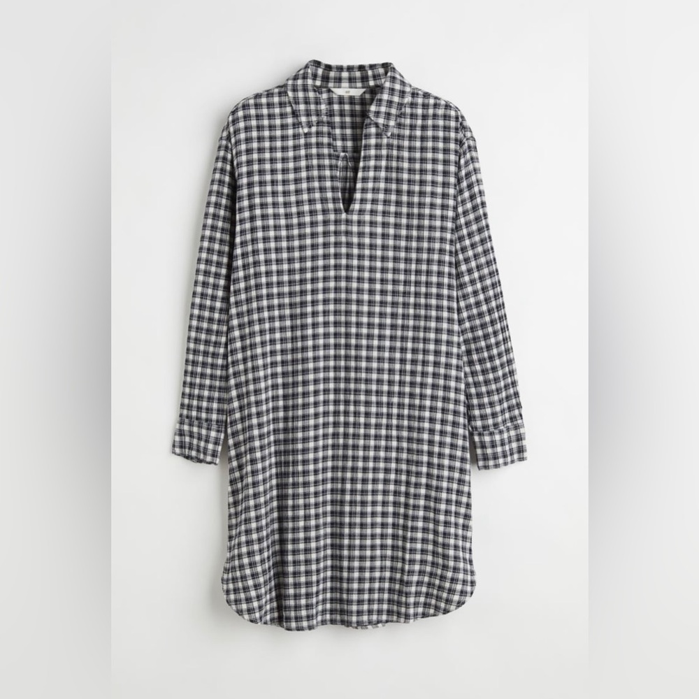 H&M Plaid Collared Dress - large